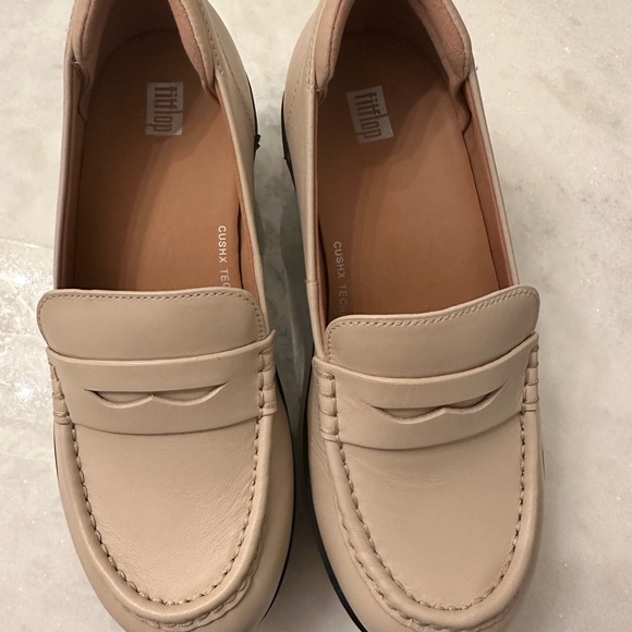FitFlop Pilar Leather Platform Loafers 7 - Picture 2 of 7